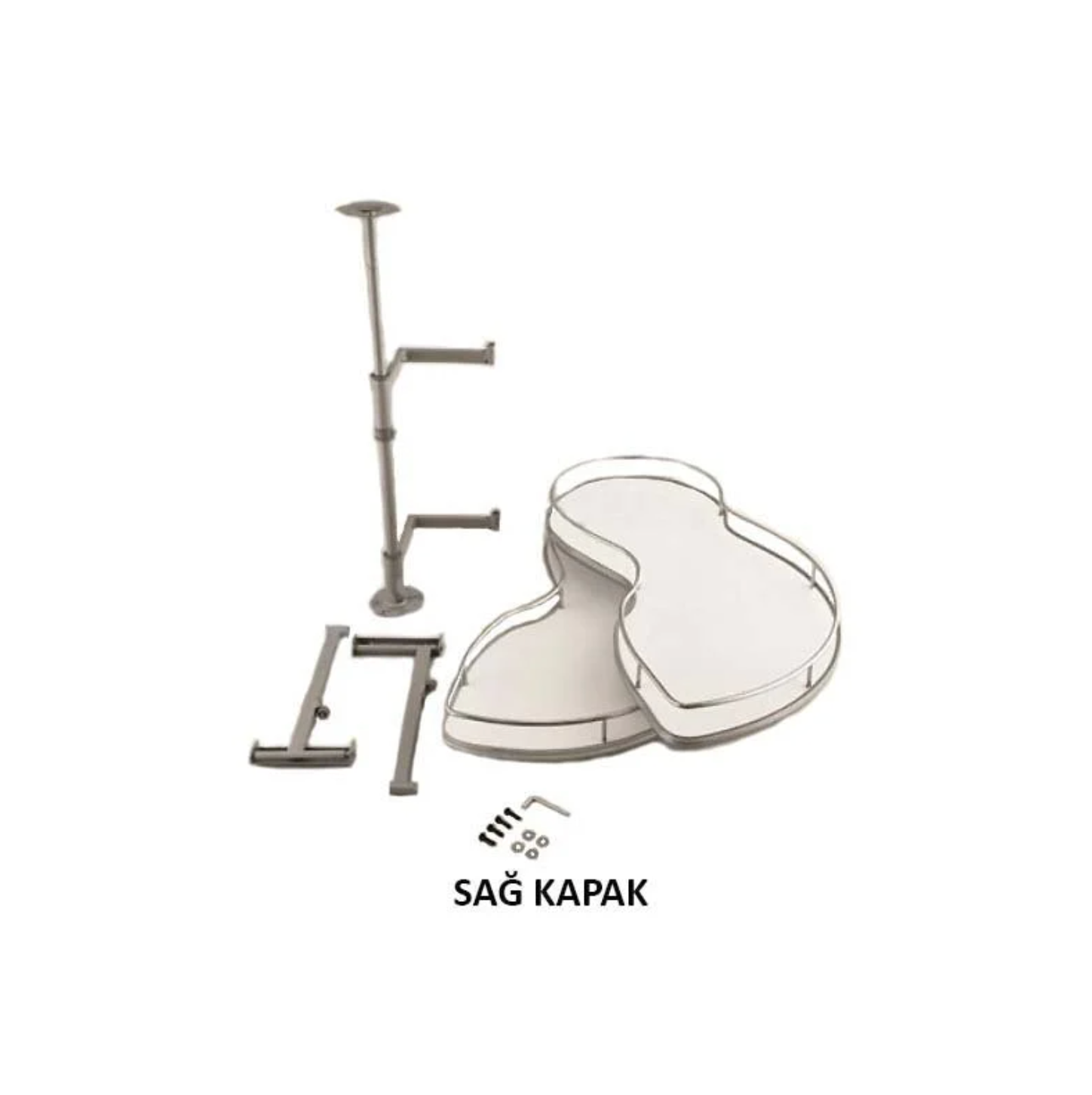 Starax S-3014-C Döner Tabak Kör Sağ Köşe