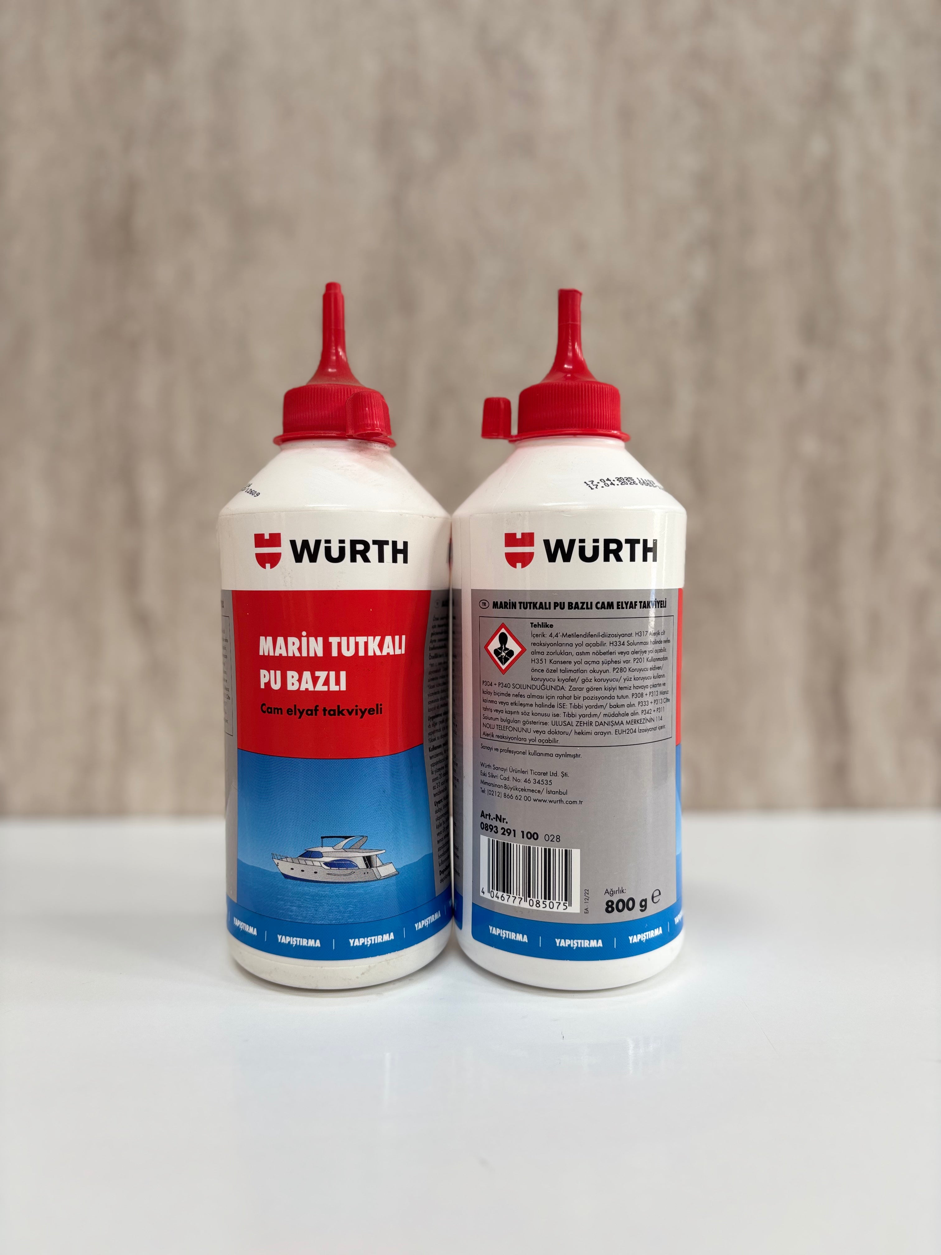 Würth Marin Tutkalı Pu Bazlı Cam Elyaf Takviyeli 800 gr (1 Adet)